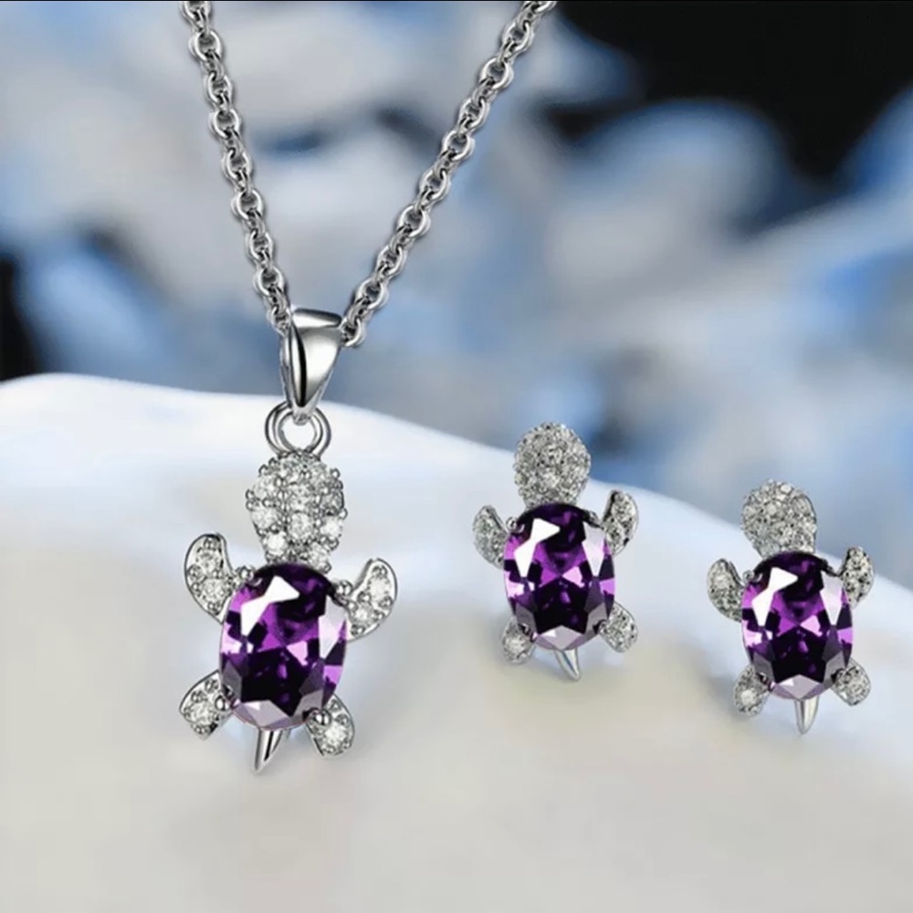 3pcs Turtle Jewelry Set Necklace and Earrings